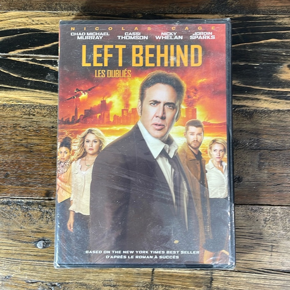 Left Behind DVD new in plastic - plastic a little torn as shown in picture